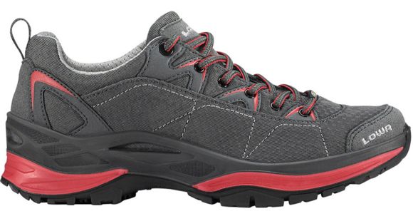 Lowa Ferrox GTX Lo Hiking Shoe - Women's, Asphalt/Red-Medium-6.5, 840054282515