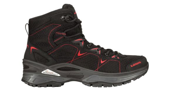 Lowa Ferrox GTX Mid Hiking Boot - Men's, Black/Red-Medium-9
