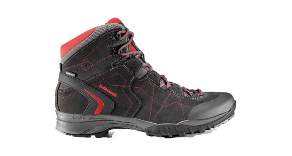 Lowa Focus GTX Mid Boot - Men's-Anthracite/Red-8 US