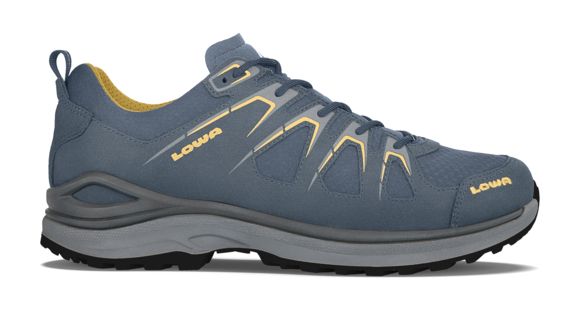 Lowa Innox Evo GTX Lo Hiking Shoe - Men's, Steel Blue/Mustard, 8.5, Medium, 3106119785-SBUMUS-M085