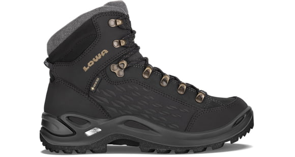 Lowa Renegade Warm GTX Mid Hiking Boots - Womens, Black/Champagne, 9, 4209709932-BLKCHM-M-9