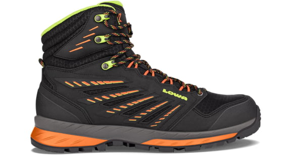Lowa Trek Evo GTX Mid Hiking Boots - Mens, Black/Flame, 14, 2107419960-BLKFLM-M-14