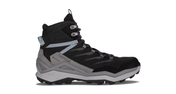 Lowa Maddox Pro GTX Mid Hiking Shoes - Women's, Wide, Black/Grey, 8, 197827040774