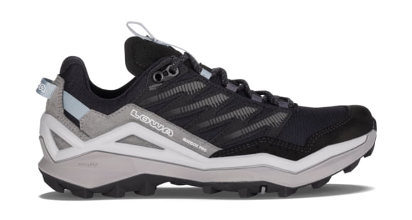 Lowa Maddox Pro Lo Hiking Shoes - Women's, Wide, Black/Grey, 6, 197827042891