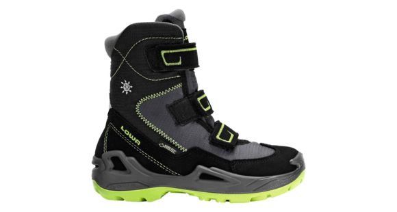 Lowa Milo GTX Hi Boot - Kid's, Black/Lime, 40 EU, Medium, 6505409903-BLKLIM-M400