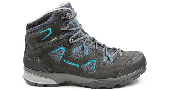 Lowa Phoenix GTX Mid Hiking Boot - Women's, Anthracite/Blue-Medium-5.5
