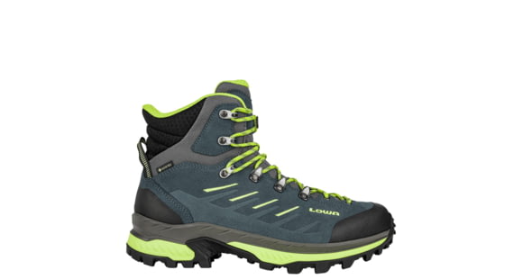 Lowa Randir GTX Mid Hiking Shoes - Men's, Blue/Lime, 10, 2117706003-BLULIM-M100