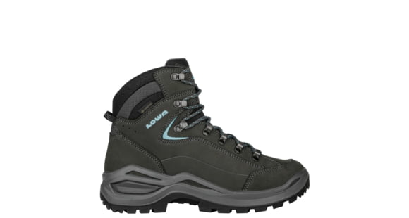 Lowa Renegade Evo GTX Mid Hiking Shoes - Women's, Asphalt/Turquoise, 6, 197827027218