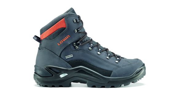 Lowa Renegade GTX Mid Hiking Shoes - Mens, 10 US, Blue Gray/Orange, Medium, 593129