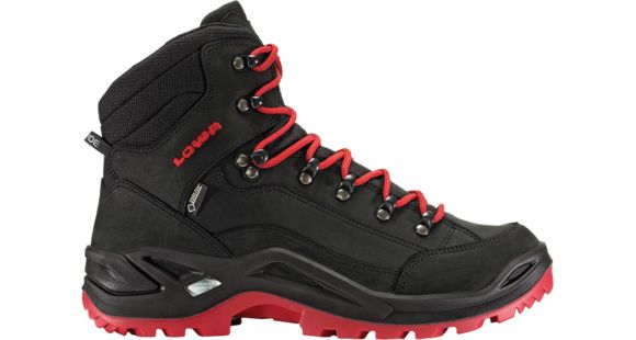 Lowa Renegade GTX Mid Hiking Boot - Men's, Black/Chili-Medium-9