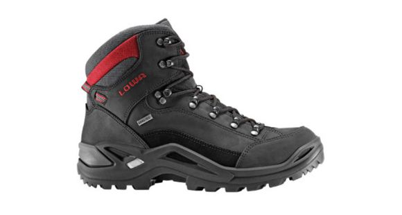Lowa Renegade GTX Mid Hiking Shoes - Mens, Black/Red, Medium, 8.5 US, 167865