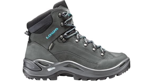 Lowa Renegade GTX Mid Hiking Shoes - Womens, Anthracite/Turquoise, Medium, 7