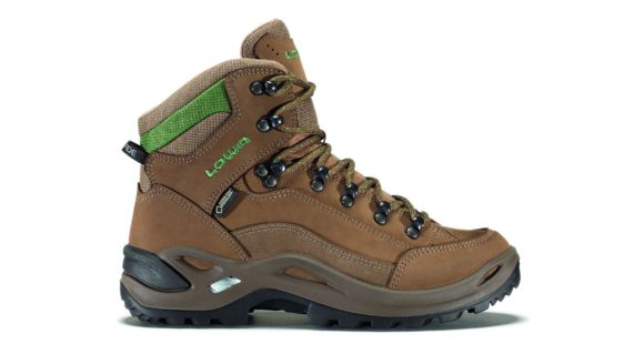 Lowa Renegade GTX Mid Hiking Shoes - Womens, Taupe/Green-Medium-9.5 US