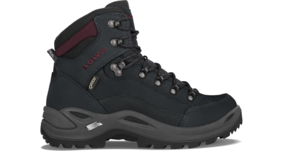Lowa Renegade GTX Mid Hiking Shoes - Womens, Black/Wine Red, 7, Medium, 3209459980