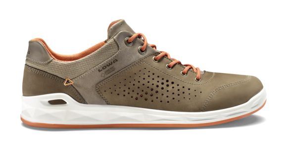 Lowa San Francisco GTX Casual Shoe - Men's, Brown/Orange, 11.5, Medium, 3108004520-BRNORG-M115