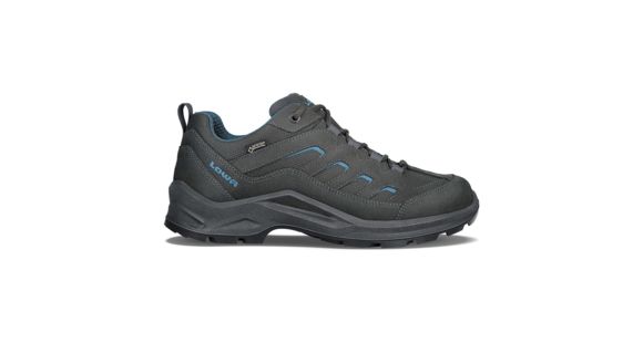 Lowa Sesto GTX Lo Hiking Boots - Men's, Anthracite/Blue, Medium, 9, 3105669743-9