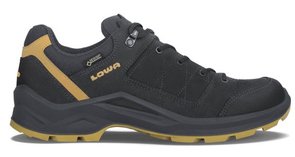 Lowa Terrios GTX Lo Men's Hiking Shoes, Graphite/Mustard, M090, 3109279786-GRPMUS-M090