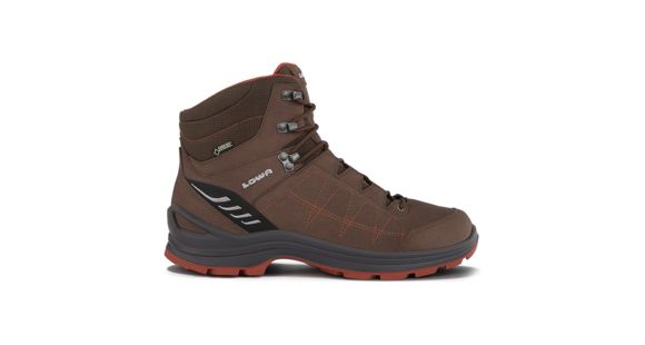 Lowa Tiago GTX Mid Hiking Boot, Wide - Men's, Espresso/Rust, 8, 3105924274-M080