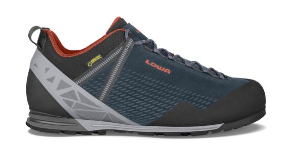 Lowa Ticino GTX Lo Approach Shoe - Men's, Navy/Rust, 7.5, Medium, 2107456975-NAVRST-M075