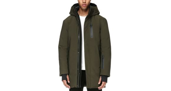 Mackage Chano Hip Length Powder Touch Down Coat - Men's, Army, 46, CHANO-ARMY-46