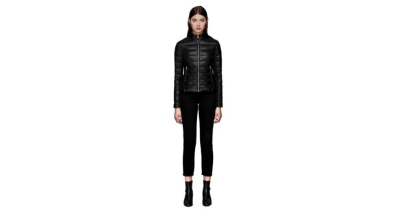 Mackage Cindee Quilted Lightweight Down Jacket With Zippered Pockets - Women's, Black, Small, CINDEE-BLACK-S