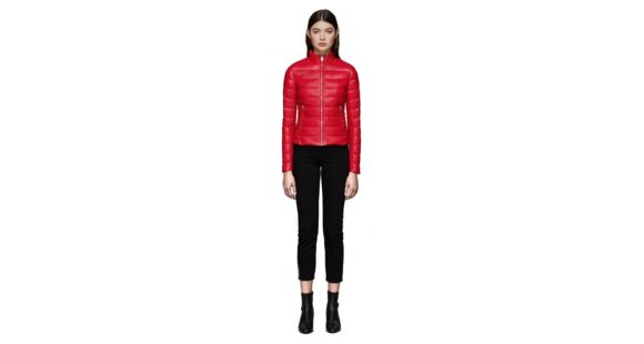 Mackage Cindee Quilted Lightweight Down Jacket With Zippered Pockets - Women's, Red, Small, CINDEE-RED-S