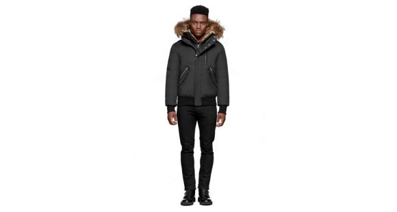Mackage Dixon Hip Length Winter Down Parka With Fur - Men's, Black, 44, DIXON-BLACK-44