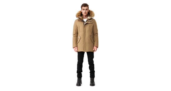 Mackage Edward Down Parka w/Removable Fur - Mens, Sand, 36, Edward-R-Sand-36
