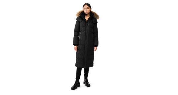 Mackage Jada Maxi Down Coat - Women's, Black / Natural Fur, Extra Small, Jada-R-Black-XS