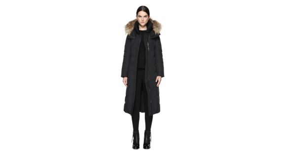 Mackage Jada Maxi Length Winter Down Coat With Sheepskin - Women's, Black, Large, JADA-BLACK-L