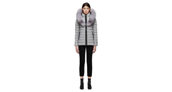 Mackage Kadalina-X Light Down Jacket With Fur Trimmed Collar - Womans, Mineral, Small, KADALIINA-X-MINERAL-S