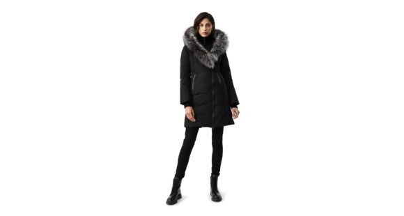 Mackage Kay Down Coat - Women's, Black / Silverfox Fur, Small, Kay-XR-Black/Silver-S
