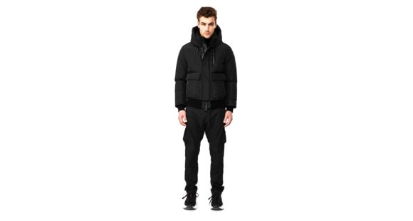 Mackage Nathan Down Bomber Jacket - Men's, Black, 46, Nathan-NF-Black-46