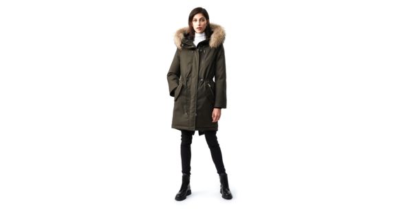 Mackage Rena Twill Parka - Women's, Army / Natural Fur, Extra Small, Rena-DR-Army-XS
