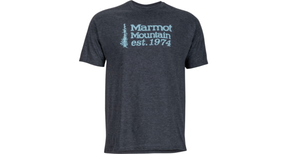 Marmot 74 Short Sleeve Tee - Men's-Charcoal Heather-Small