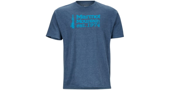 Marmot 74 Short Sleeve Tee - Men's-Navy Heather-X-Large