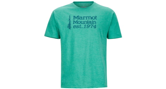 Marmot 74 Short Sleeve Tee - Men's-True Green Heather-Small
