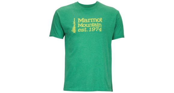 Marmot 74 Short Sleeve Tee - Men's-Green Heather-Small, 261795