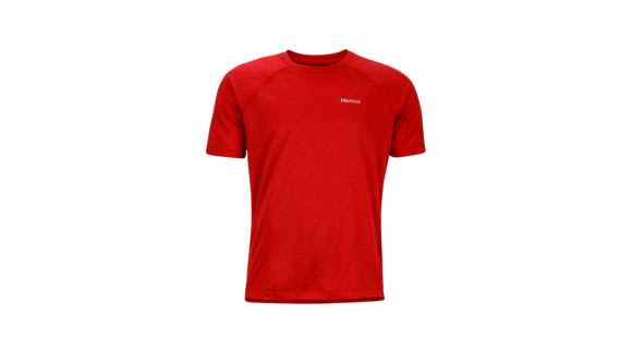 Marmot Accelerate Short Sleeve Shirt - Men's-True Team Red Heather-X-Large