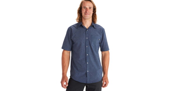 Marmot Aerobora Short Sleeve Top - Men's, Arctic Navy, 4XB, M12601-2975-4X
