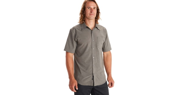 Marmot Aerobora Short Sleeve Top - Men's, Cinder, 4XB, M12601-1415-4X