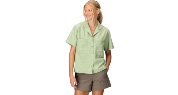 Marmot AirExchange SolarShield Camp Novelty SS Shirt - Women's, Agate Green Mini Bloom, L, M16118-24284L
