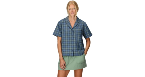 Marmot AirExchange SolarShield Camp Novelty SS Shirt - Women's, Thunderhead Windowpane, S, M16118-24296S