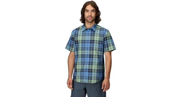 Marmot AirExchange SolarShield Novelty SS Shirt - Men's, Arctic Navy Wayland Plaid, XXL, M16075-24291XXL