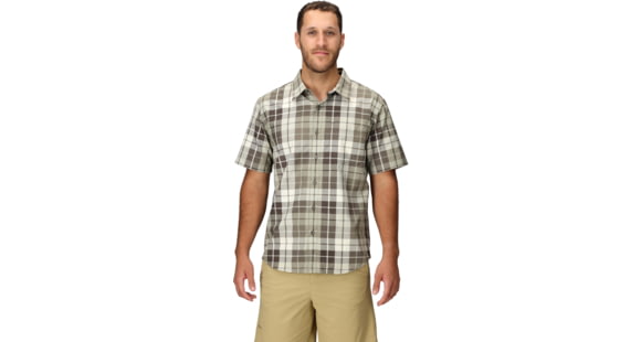 Marmot AirExchange SolarShield Novelty SS Shirt - Men's, Hickory Nut Wayland Plaid, L, M16075-24292L