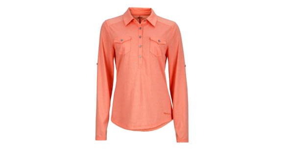 Marmot Allie Long Sleeve Shirt - Women's-Coral-Large, 889169115684