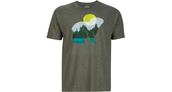 Marmot Alpine Zone Short Sleeve Tee - Men's-Olive Heather-X-Large