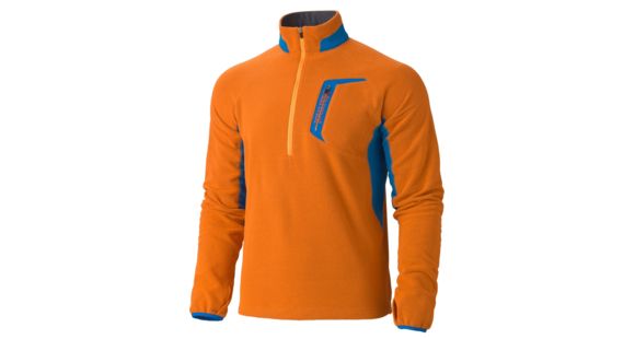 Marmot Alpinist Half Zip - Men's-Orange Spice/Cobalt Blue-Large