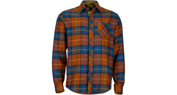 Marmot Anderson Flannel Long Sleeve - Men's-Coffee-Medium