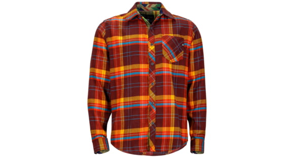 Marmot Anderson Flannel Long Sleeve - Men's-Red Night-Small